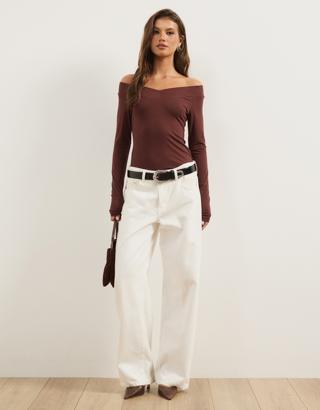 Atmos&Here - Lottie Off The Shoulder Long Sleeve Top