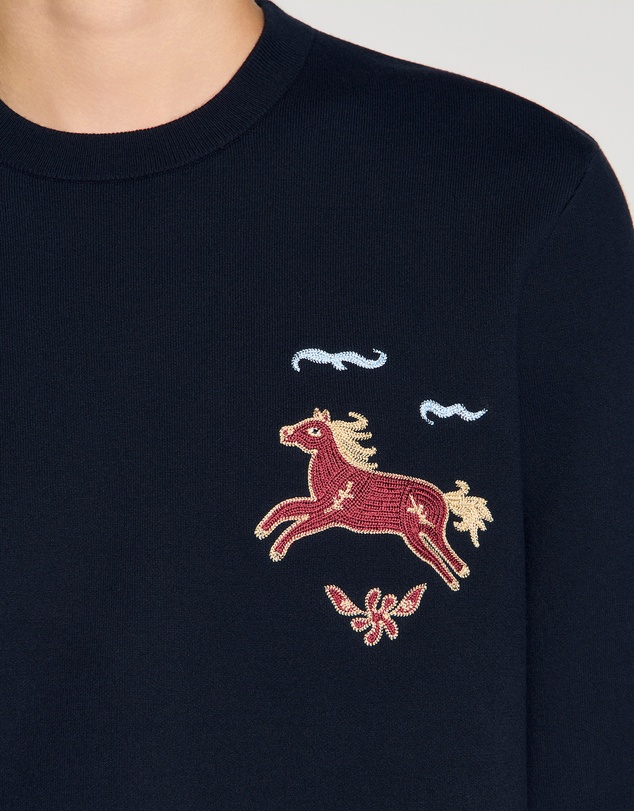 Sandro - Horse Pull Sweater