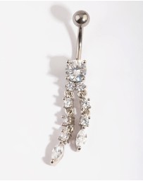 Lovisa - Titanium Dangle Belly Bar