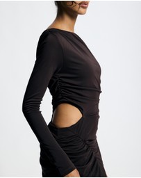 Lover - Ravenna Long Sleeve Asymmetrical Jersey Dress