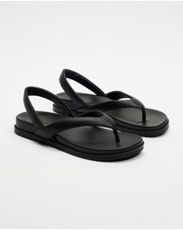 AERE - Leather Sling Back Thongs