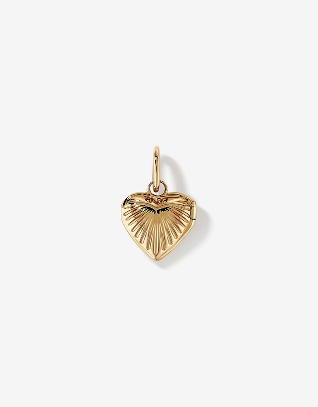 Michael Hill - Sunray Love Heart Locket Pendant in 10kt Yellow Gold