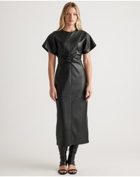 Decjuba - Paige Faux Leather Midi Dress