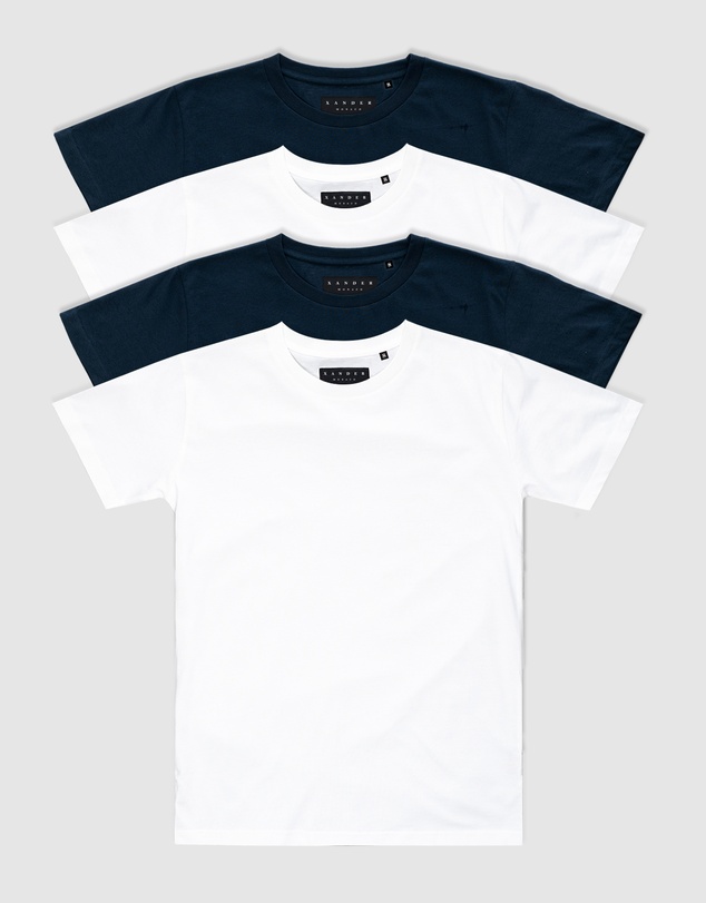 Xander - 4-Pack Blanc Tee