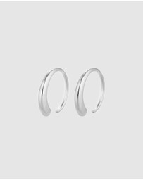 Elli Jewelry - Earrings Hoops Geo Basic Blogger Plain in 925 Sterling Silver
