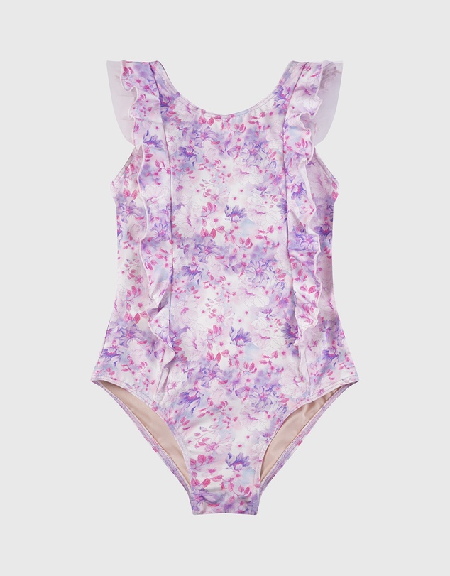 Aqua Blu Kids - Cherry Blossom Frill One Piece - Kids