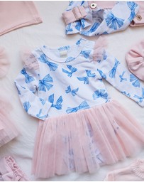 WITH LOVE FOR KIDS - Tulle Flutter Long Sleeve Tutu Onesie - Babies