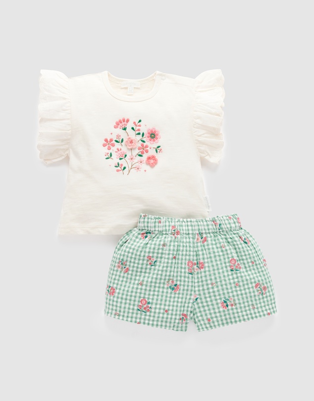 Purebaby - Gingham Set -Kids-Babies