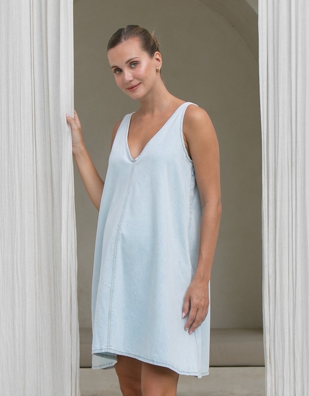 Soon Maternity - Emily Denim Mini Dress
