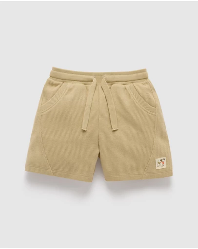 Purebaby - Casual Textured Shorts-Kids-Babies