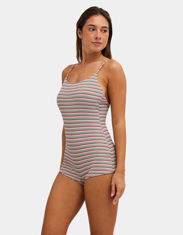 Roxy - Womens Sunset Stripe Boyleg One Piece Swimsuit