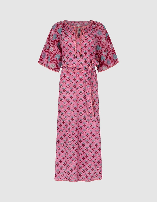 KINGA CSILLA - Kamala Block Print Primavera Maxi Dress