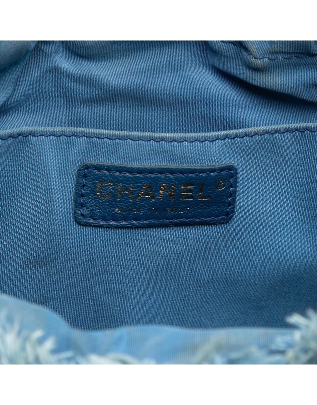Pre-Loved by Azura Reborn - Pre-Loved Medium Quilted Denim Mood Bucket with Chain