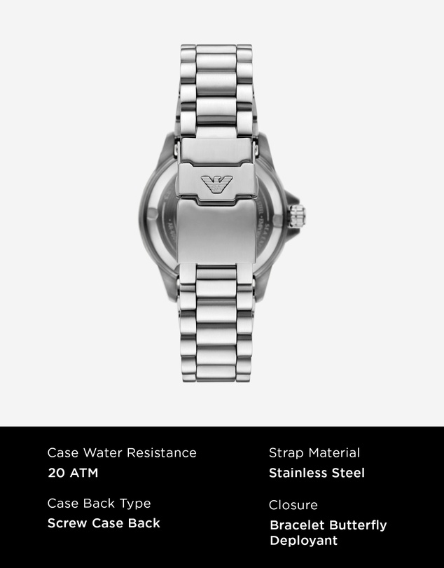 Emporio Armani - Silver Tone Analogue Watch