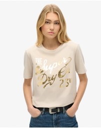 Superdry - Luxe Metallic Logo Relaxed Tee