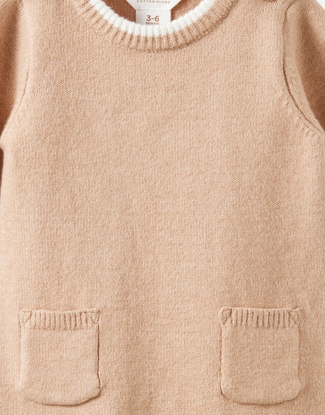 Cotton On Kids - Baby Organic Blend Knit Long Sleeve Romper