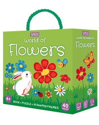 Sassi - Learn all about The Flowers 3D Puzzle and Book Set 40 Pieces