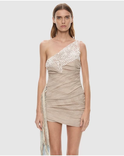 Christopher Esber - Batiste Shoelace Mini Dress