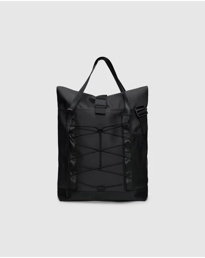 RAINS - Trail Rolltop Tote Bag Black