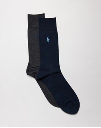 Polo Ralph Lauren - 2-Pack Bundle Dress Crew Socks