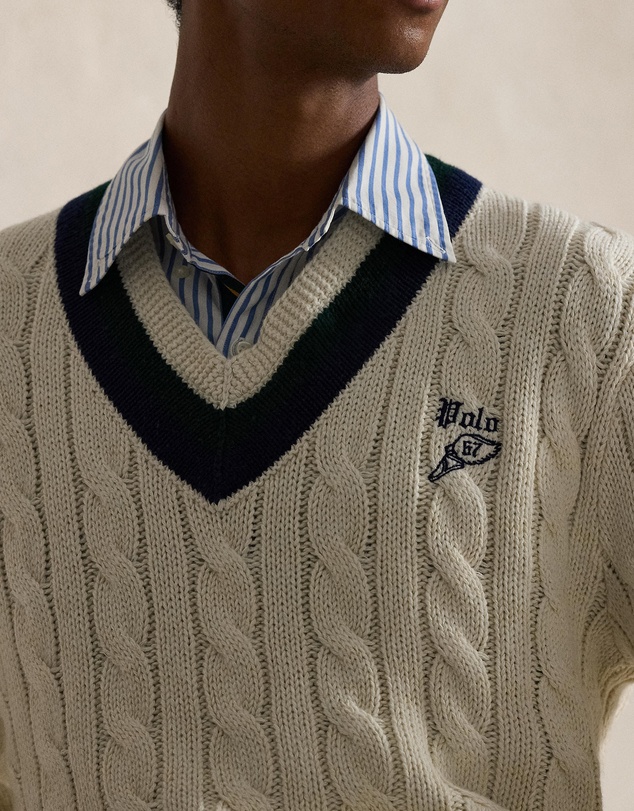 Polo Ralph Lauren - Embroidered Cotton-Blend Cricket Sweater