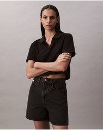 Calvin Klein Jeans - High Rise A-Line Denim Shorts