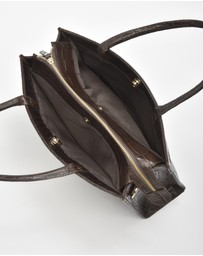 Cobb & Co - Arlie Leather Croc Tote