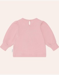 Huxbaby - Cherry Bow Puff Sleeve Top - Babies-Kids