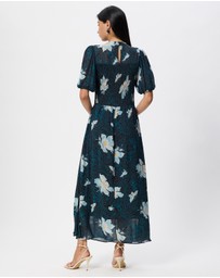 & Other Stories - Smocked Puff-Sleeve Midi Dress
