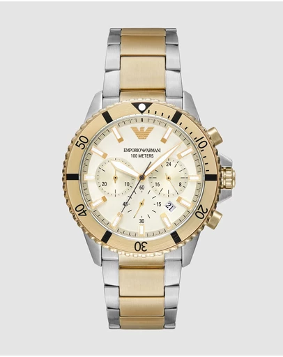 Emporio Armani - Two Tone Chronograph Watch