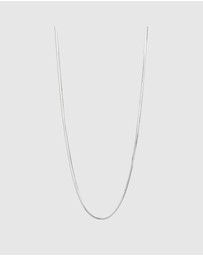 Najo - Mirage Silver Layered Chain Necklace (45cm+ext)