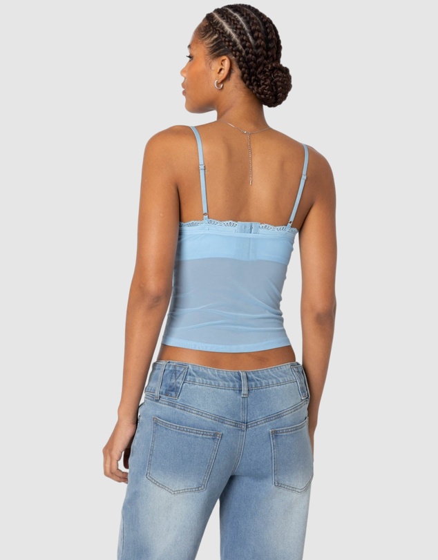 EDIKTED - Elina Sheer Mesh Bra Top