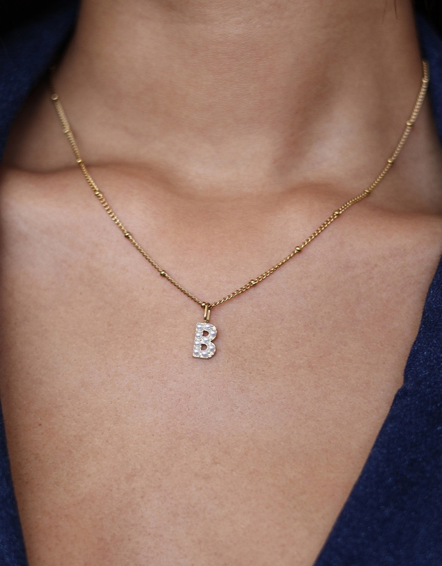 Petit Moments - Pearl Initial Pendant Necklace