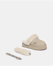 EVERAU - Australian Shepherd Ugg Musa Platform Cow Suede Upper House Shoes