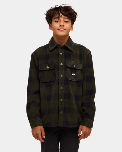 Quiksilver - Boys 8 to 16 Bering Strait Check Long Sleeve Shirt