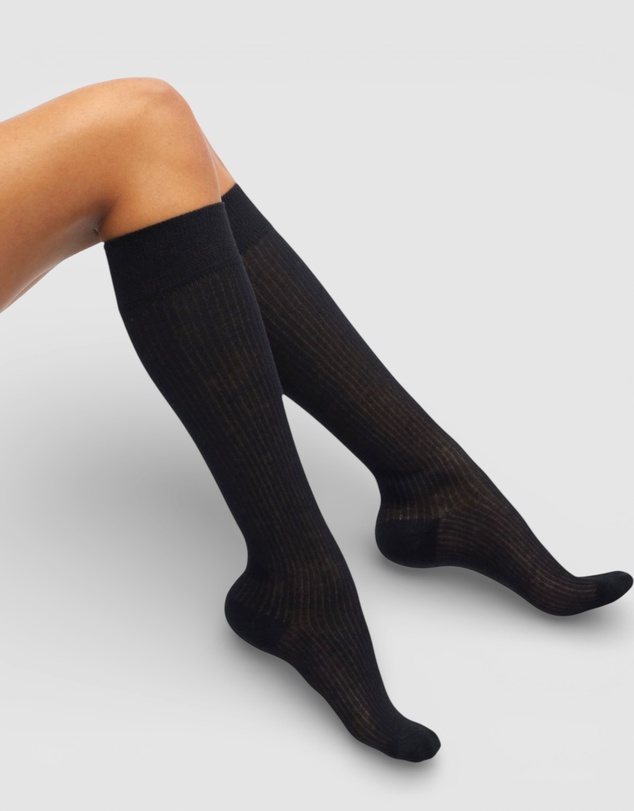 High Heel Jungle - Everything’s Fine Semi-Sheer Rib Knee Socks