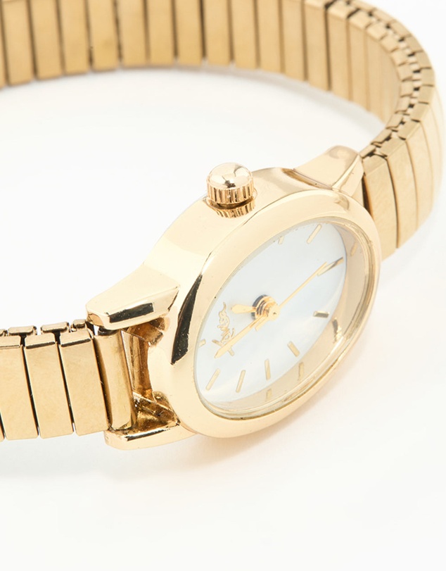 Lovisa - Gold Mini Oval Stretch Watch