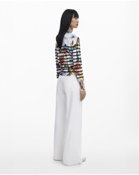 Desigual - Striped floral sweater
