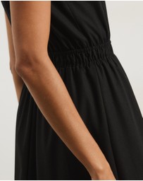 Atmos&Here - Allegra Linen Blend Button Front Maxi Dress