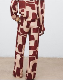 M.N.G - Fluid Trousers With Geometric Pattern