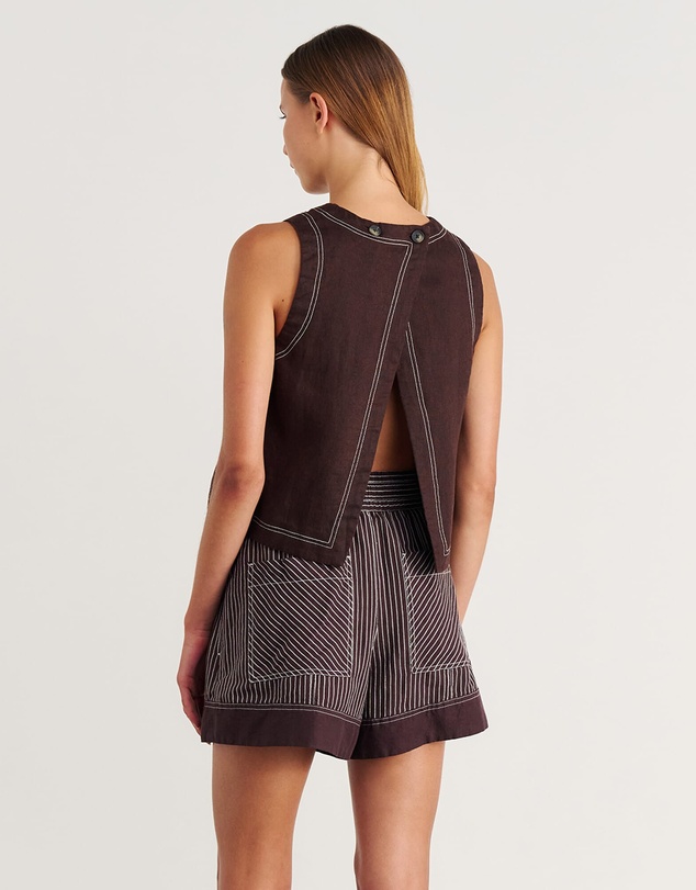 Jag - Ann Linen Open Back Top