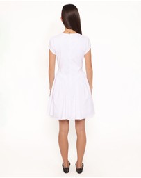 Petal & Pup - Lyssa Bow Front Mini Dress - White