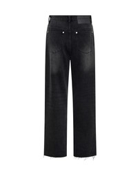 ONE TEASPOON - Billie Low Slung Straight Leg Mid Waist Denim Jeans - Faded Black