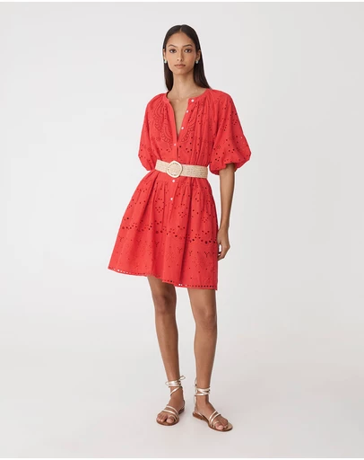 Forcast - Lola Broderie Tiered Dress