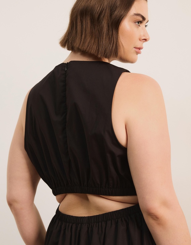 Atmos&Here Curvy - Isobel Cotton Midi Dress With Cutout
