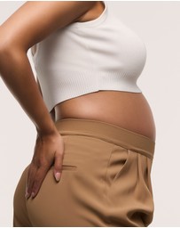 Soon Maternity - Wide Leg Pleated Pants