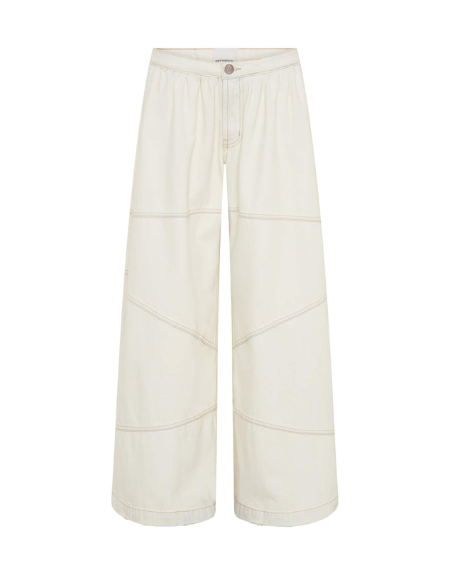 ONE TEASPOON - Daddios Low Waist Super Wide Leg Denim Jeans - Blue Cream