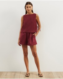 Atmos&Here - Paradise Linen Blend Shorts