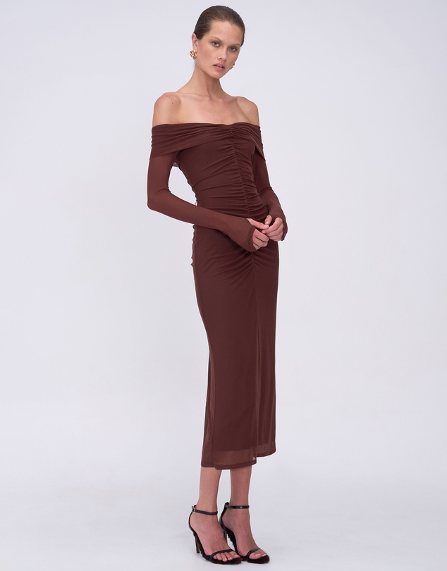 Suboo - Christy Mesh Off Shoulder Midi