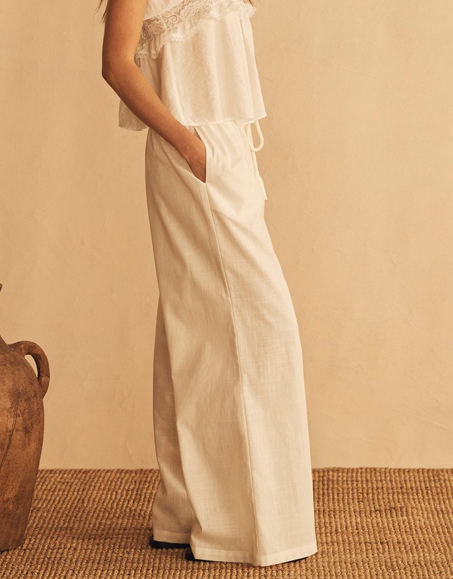 AUR OCEA - Bianca Gathered Wide Leg Pants
